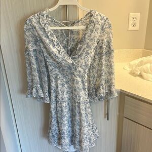 Floral Blue and White Women's dress